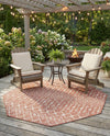 Savannah Pergola Collection Area Rug -  Pergola (Rust Red) Octagon Rust Red  lifestyle 77