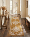 Eden Oasis Collection Area Rug -  Tranquility (Yellow) Runner Yellow  lifestyle 52