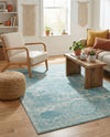 Dover Terrace Collection Area Rug -  Lagoon (Aqua) Rectangle Aqua  lifestyle 16