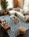 Savannah Escape Collection Area Rug -  Amazon (Blue) Square Blue  lifestyle 26