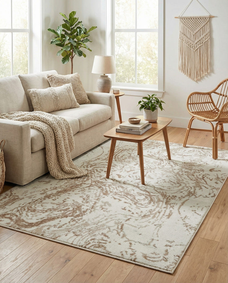 Coastal Haven Collection Area Rug -  Nautilus Rectangle Ivory  lifestyle 7