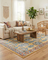 Seville Stripes Collection Area Rug -  Granada (Yellow) Rectangle Yellow  lifestyle 10