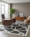 Monochrome Collection Area Rug -  Onyx Rectangle Gray  lifestyle 30
