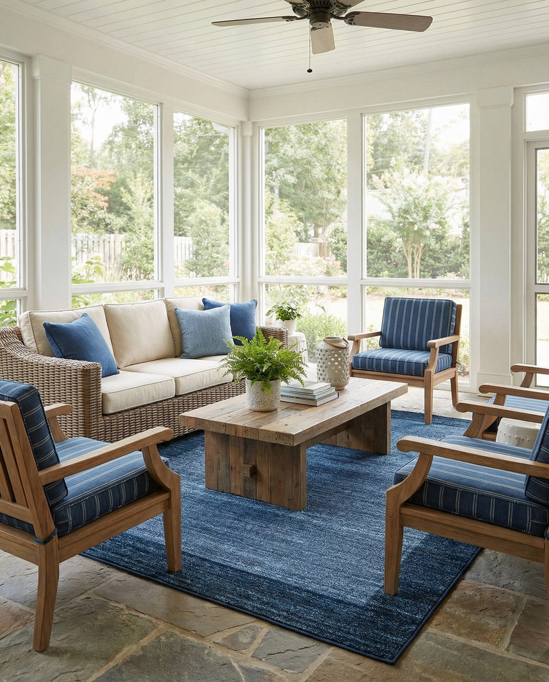 Studio Haven Collection Area Rug -  Conservatory (Navy Blue) Rectangle Navy Blue  lifestyle 16