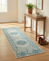 Patio Heritage Collection Area Rug -  Lafayette (Aqua) Runner Aqua  lifestyle 63