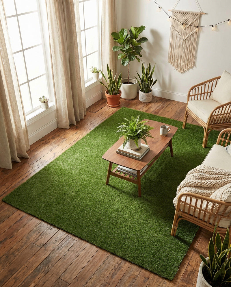 Meadow Retreat Collection Area Rug - Glen Rectangle Green  lifestyle 20