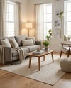 Bloomsbury Elegance Collection Area Rug -  Kensington (Ivory) Square Ivory  lifestyle 72