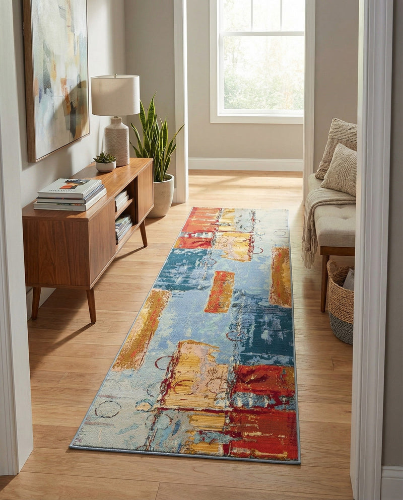 Urban Terrace Collection Area Rug -  Arbour Runner Multi  lifestyle 58