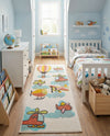 Wonder Tykes Collection Area Rug -  Splatter Runner Multi  lifestyle 28