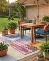 Urban Terrace Collection Area Rug -  Atrium Rectangle Multi  lifestyle 5