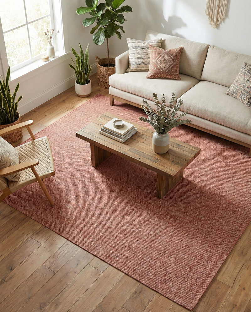 Seaside Serenity Collection Area Rug - Veranda (Rust Red) Rectangle Rust Red  lifestyle 22