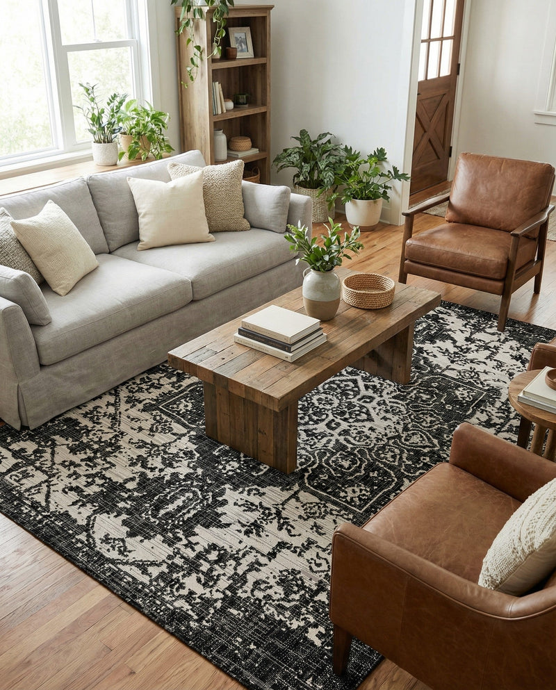 Urban Oasis Rugs Collection Area Rug -  Penthouse (Charcoal Gray) Rectangle Charcoal Gray  lifestyle 24