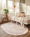 Luminara Sands Collection Area Rug - Elysium (Carnation Pink) Oval Carnation Pink  lifestyle 40