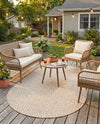 Urban Oasis Rugs Collection Area Rug -  Rooftop (Beige) Oval Beige  lifestyle 44