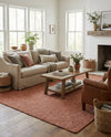 Highland Woven Jute Collection Area Rug - Glenmore (Rust Red) Rectangle Rust Red  lifestyle 6