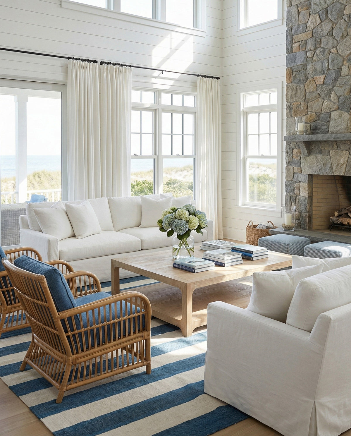 Martha's Vineyard Blueprints Collection Area Rug - Edgartown Rectangle Sky blue  lifestyle 57