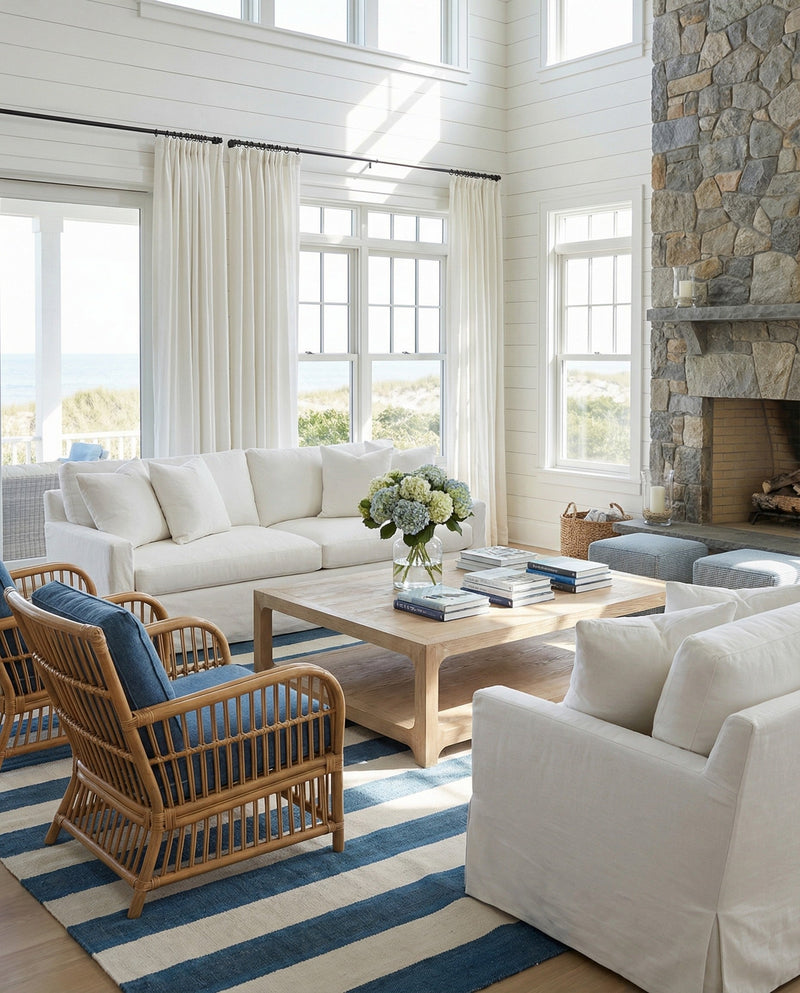 Martha's Vineyard Blueprints Collection Area Rug - Edgartown Rectangle Sky blue  lifestyle 57