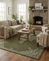 Patio Heritage Collection Area Rug -  Charleston (Green) Rectangle Green  lifestyle 21