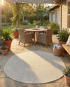 Urban Oasis Rugs Collection Area Rug -  Rooftop (Light Gray) Oval Light Gray  lifestyle 23