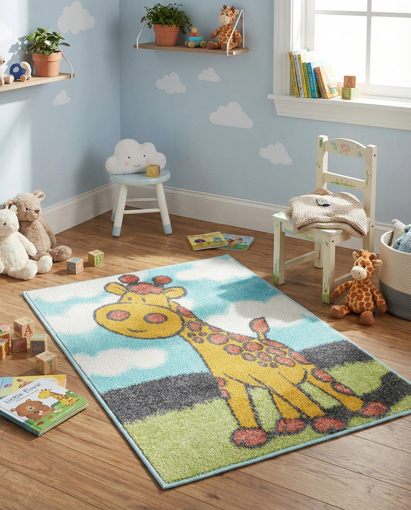 Wonder Tykes Collection Area Rug -  Frolic Rectangle Blue  lifestyle 3