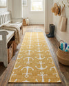 Seaside Haven Rugs Collection Area Rug - Sapphire (Yellow) Runner Yellow  lifestyle 76