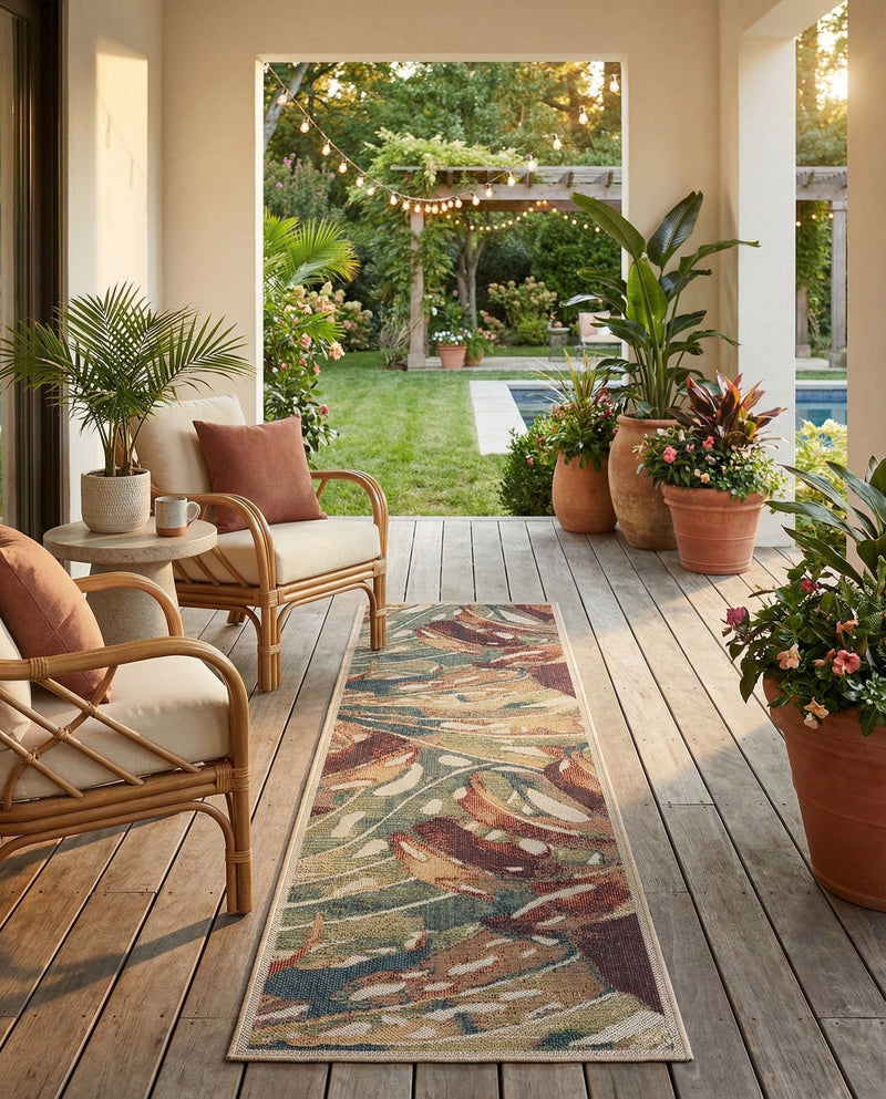 Coastal Terrace Collection Area Rug -  Wavecrest Runner Multi  lifestyle 50