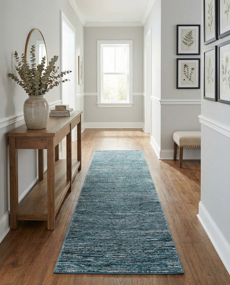 Bloomsbury Elegance Collection Area Rug -  Kensington (Blue) Runner Blue  lifestyle 39