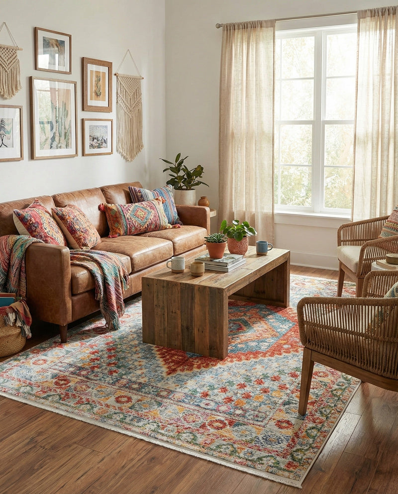 Arcadia Rugs Collection Area Rug -  Xanadu Rectangle Salmon  lifestyle 27
