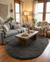 Majestic Manor Collection Area Rug - Versailles (Slate) Oval Slate  lifestyle 52