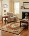 Versailles Elegance Collection Area Rug -  Louveciennes (Brick Red) Rectangle Brick Red  lifestyle 5