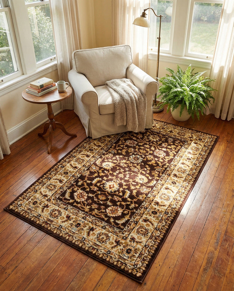 Jaipur Elegance Collection Area Rug -  Nahargarh (Brown) Rectangle Brown  lifestyle 17