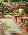 Savannah Escape Collection Area Rug -  Amazon (Blue Yellow) Runner Blue Yellow  lifestyle 56