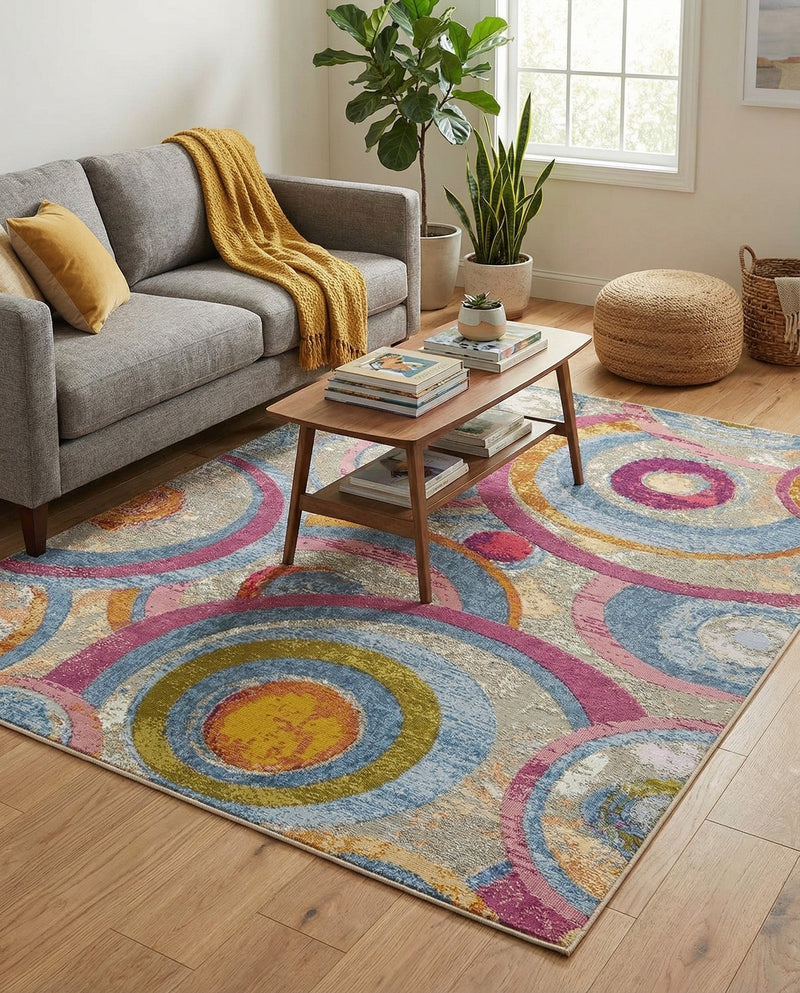 Urban Terrace Collection Area Rug -  Plaza Rectangle Multi  lifestyle 9