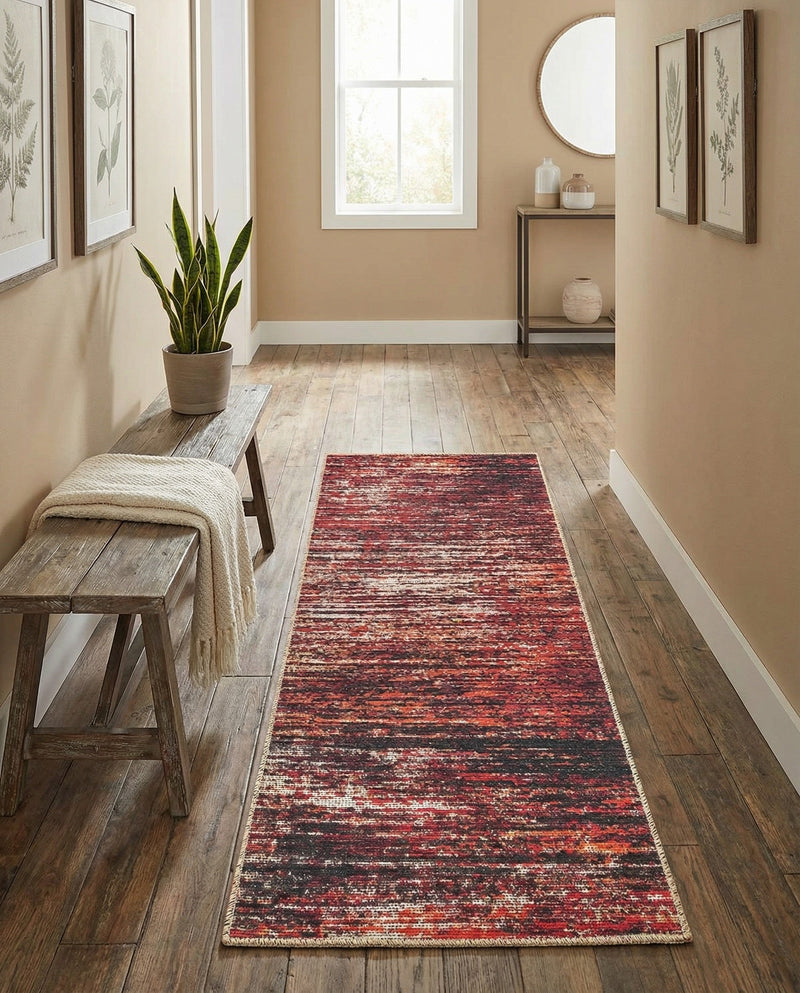 Sahara Essence Collection Area Rug - Oasis (Rust Red) Runner Rust Red  lifestyle 27