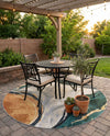 Urban Terrace Collection Area Rug -  Pavilion Round Multi  lifestyle 62