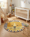 Wonder Tykes Collection Area Rug -  Riddle Round Light Brown  lifestyle 6