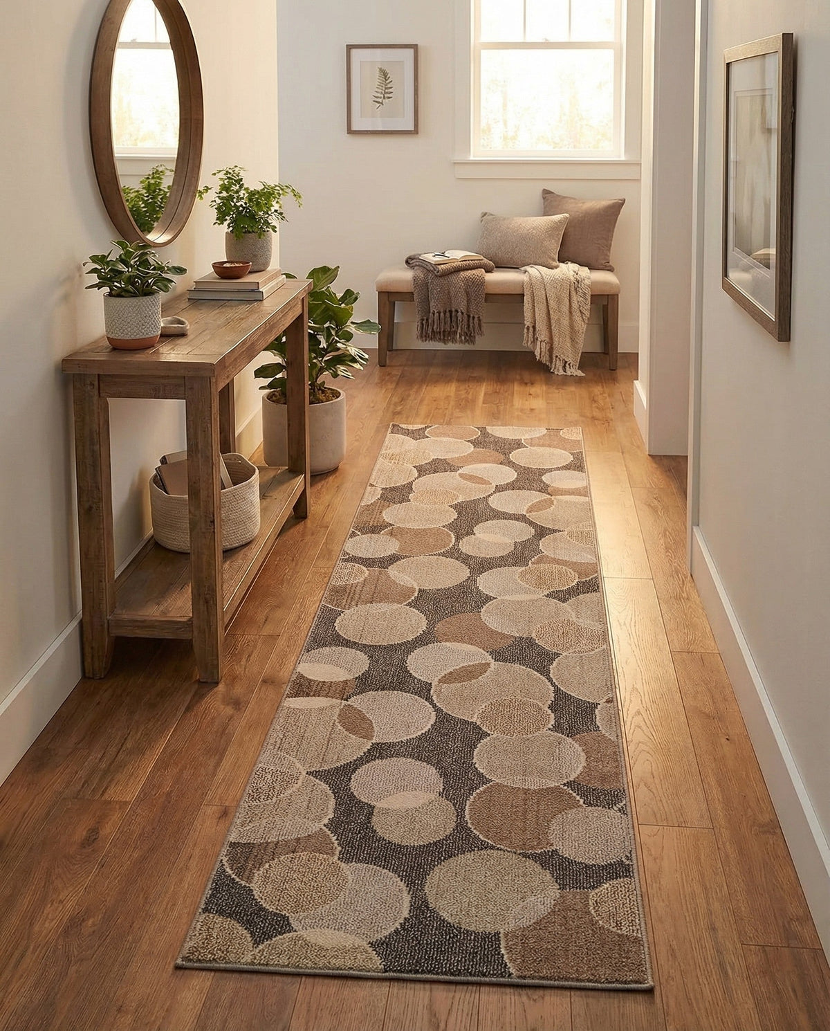 Chromatic Oasis Collection Area Rug -  Zephyr Runner Gray  lifestyle 123