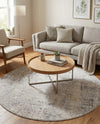Aegean Elegance Collection Area Rug -  Ithaca Round Gray  lifestyle 76