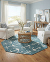 Seaside Haven Rugs Collection Area Rug - Sapphire (Teal) Octagon Teal  lifestyle 46