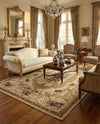 Versailles Elegance Collection Area Rug -  Louveciennes (Cream) Rectangle Cream  lifestyle 9