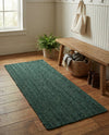 Woven Seaside Jute Collection Area Rug - Martha's Runner Green  lifestyle 51