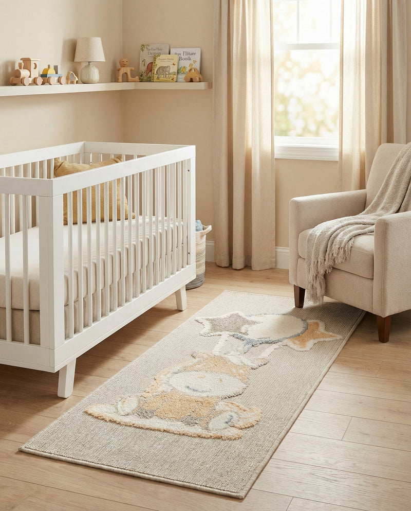 Wonder Tykes Collection Area Rug - Enchanted Runner Peach Blossom  lifestyle 52