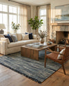 Savannah Jute Collection Area Rug - Nantucket Rectangle Green and Ivory  lifestyle 21