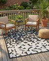 Urban Terrace Collection Area Rug -  Mercer Rectangle Black and White  lifestyle 11