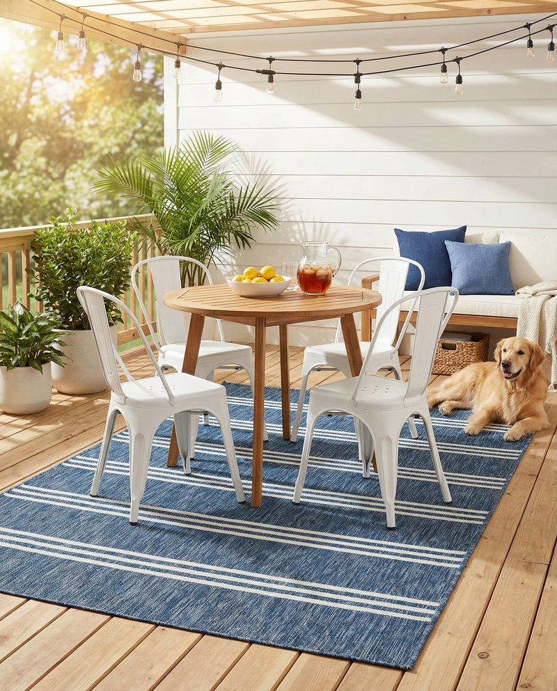 Urban Oasis Rugs Collection Area Rug -  District (Blue) Rectangle Blue  lifestyle 5