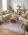 Rustic Charm Revival Collection Area Rug -  Meadowland Rectangle Purple  lifestyle 19