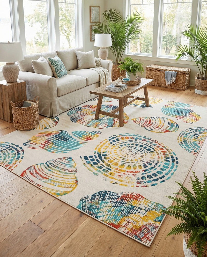 Seaside Haven Rugs Collection Area Rug -  Saltwater Rectangle Multi  lifestyle 44