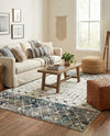 Mediterranean Lattice Collection Area Rug -  Casablanca (Ivory Gray Blue) Rectangle Ivory Gray Blue  lifestyle 11