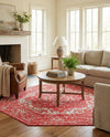 Georgetown Rugs Collection Area Rug - Dupont (Pink) Octagon Pink  lifestyle 71