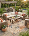 Seaside Blooms Collection Area Rug -  Avalon Square Multi  lifestyle 51
